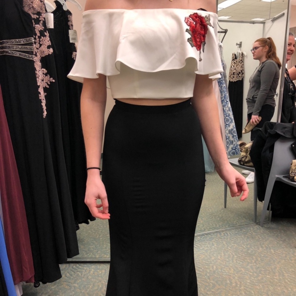 David’s Bridal two piece dress